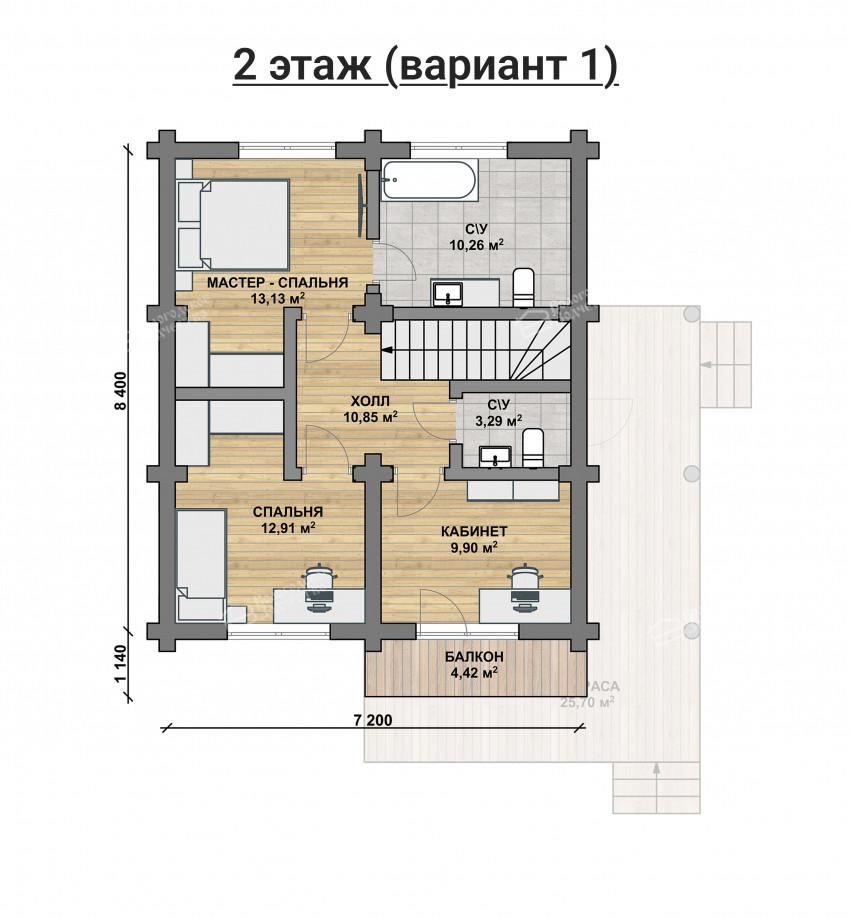Дом из бревна VZ-110